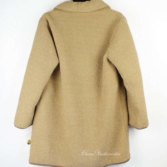 NEW LAUREN RALPH LAUREN Shawl Collar Faux Shearling Coat - Picture 8 of 12